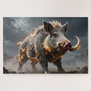 Celtic Spirit Animal Boar Jigsaw Puzzle