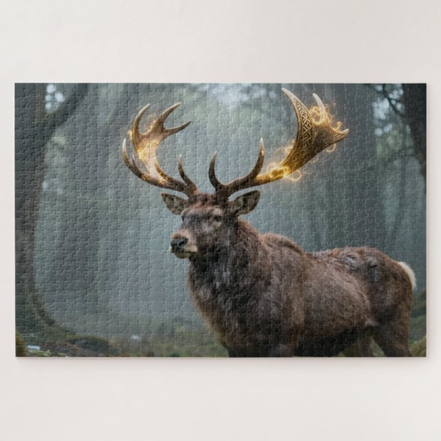 Celtic Spirit Animal Stag Jigsaw Puzzle (Horizontal)