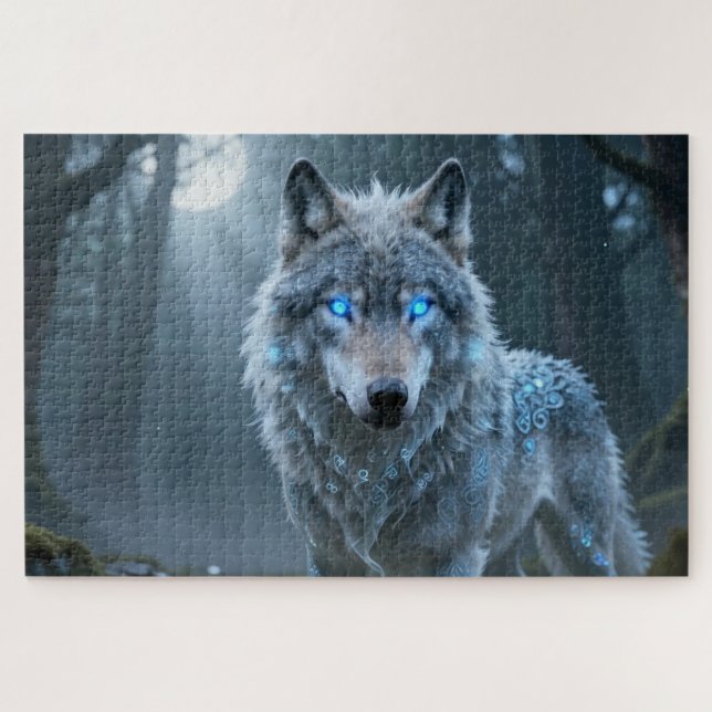 Celtic Spirit Animal Wolf Jigsaw Puzzle (Horizontal)