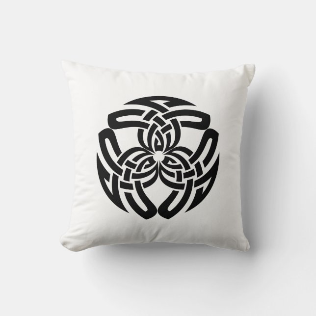 Celtic Square Knot, Triple Pattern Cushion (Front)