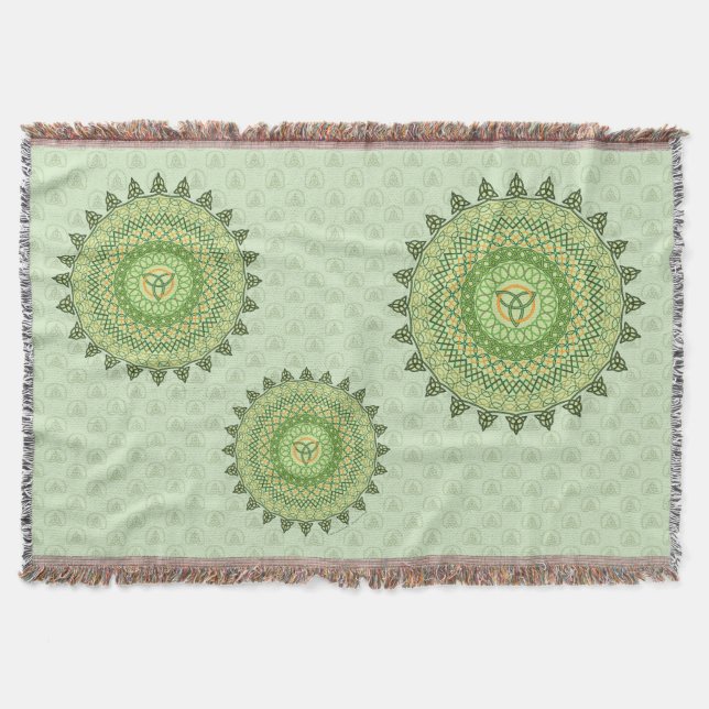 Celtic St. Patty's Day Throw Blanket (Front)