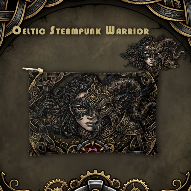 Celtic Steampunk Warrior.  Accessory Pouch (Creator Uploaded)