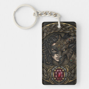 Celtic Steampunk Warrior. Key Ring