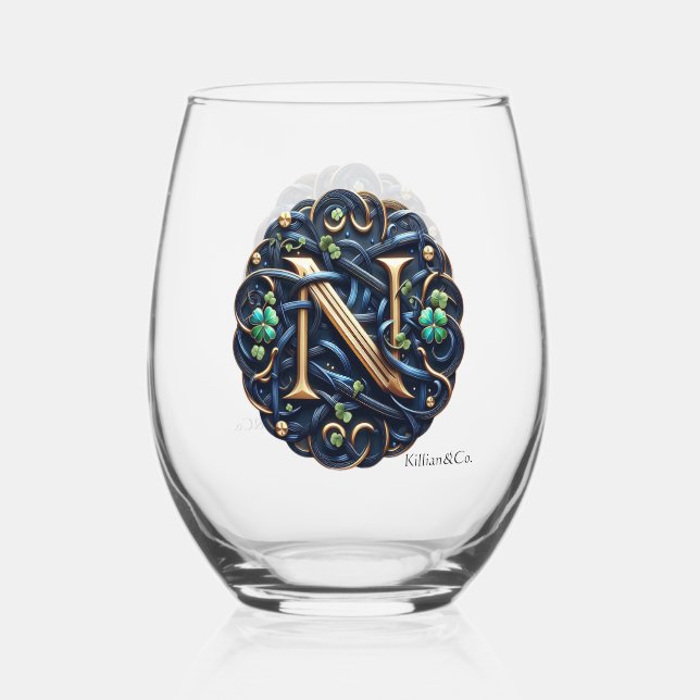 Celtic Stemless Whine Glass Set (Front)