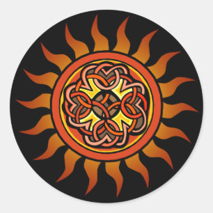 Celtic Sun 4 Classic Round Sticker