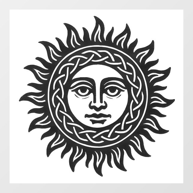 Celtic Sun Knot — Haunted Ink Solar Emblem (Sheet)