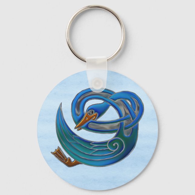 Celtic Swan Key Ring (Front)