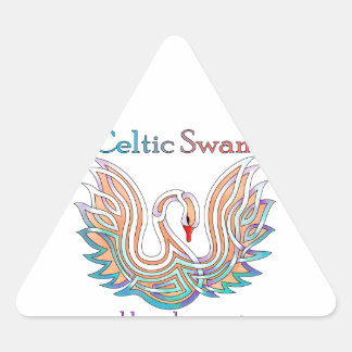 Celtic Swan Triangle Sticker