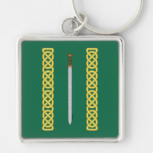 Celtic Sword and Knotwork Key Ring