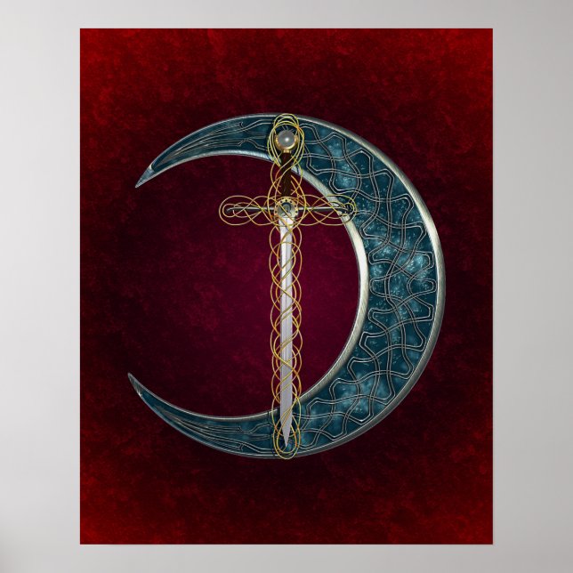Celtic Sword and Moon Poster (Front)
