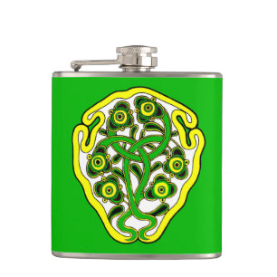 Celtic symbol hip flask
