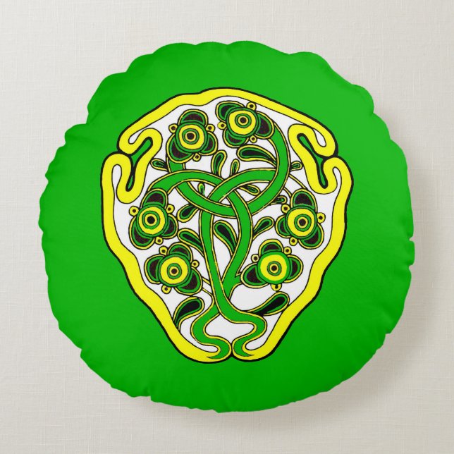 Celtic symbol round cushion (Front)