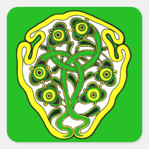 Celtic symbol square sticker