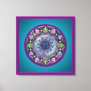 Celtic Symbolic Mandala Canvas Print