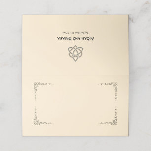 Celtic symbols and foliage blank place card