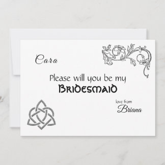 Celtic symbols and foliage invitation