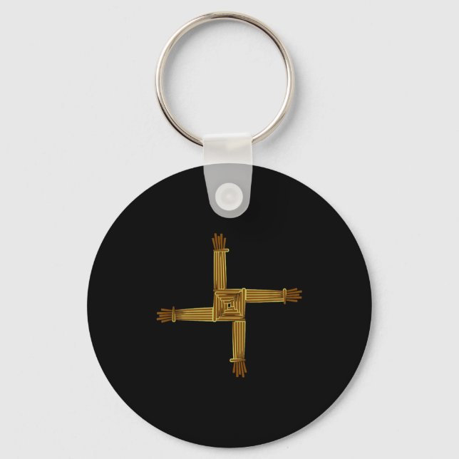Celtic Symbols Brigid's Cross Celtic Knot Irish Sy Key Ring (Front)