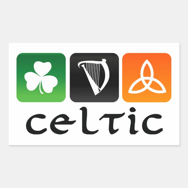 Celtic Symbols Rectangular Sticker (Front)