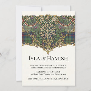 Celtic Tartan Wedding Invitation