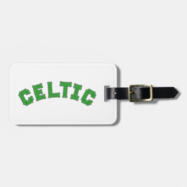 Celtic Text Luggage Tag (Front Horizontal)