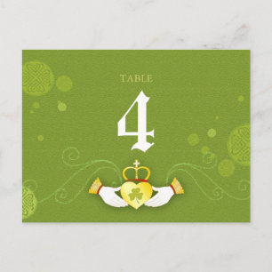 Celtic Themed Wedding Table Number Card