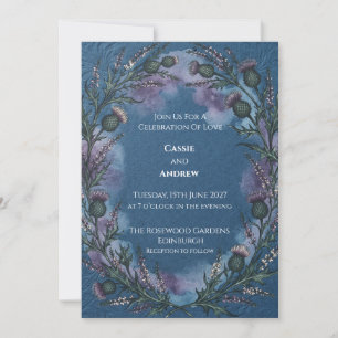 Celtic Thistle Wedding Invitation