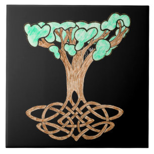 Celtic Tree Ceramic Tile
