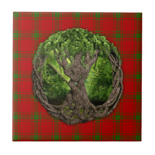 Celtic Tree Of Life And Clan MacDonald Of Sleat Tile