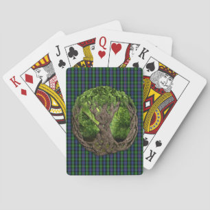 Celtic Tree Of Life And Clan MacKenzie Tartan Playing Cards