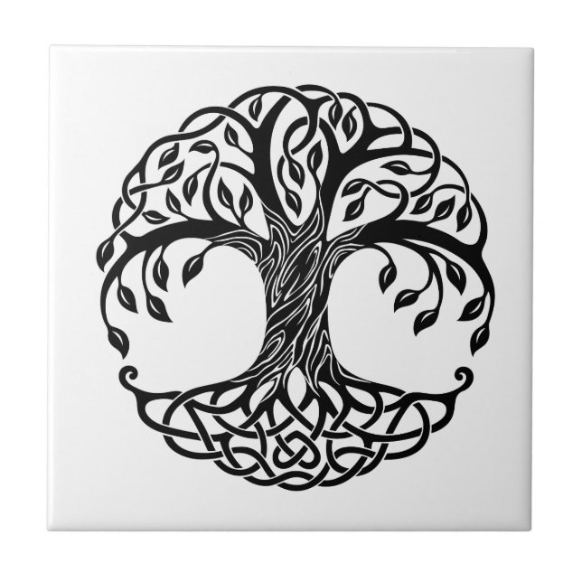 Celtic tree of life ceramic tile (Front)