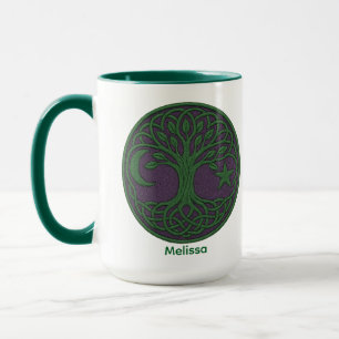 Celtic Tree of Life Custom Name Mug