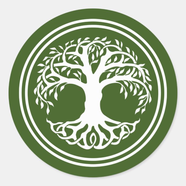 Celtic Tree of life knot Classic Round Sticker (Front)