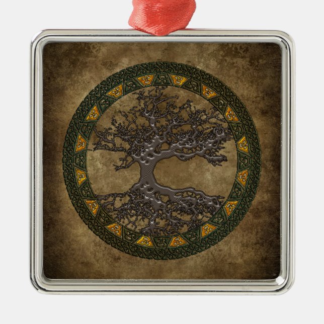 Celtic Tree of Life Metal Tree Decoration (Front)