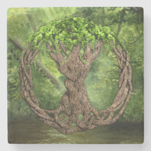 Celtic Tree Of Life Stone Coaster