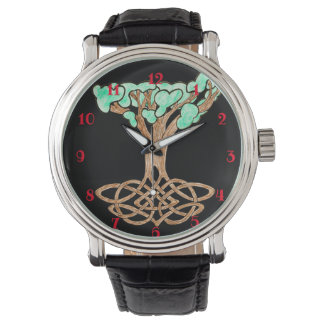 Celtic Tree Wall Clock Watch