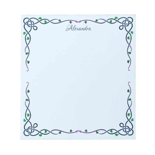 Celtic Trellis Notepad (Front)