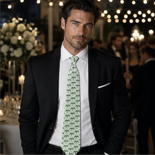 Celtic Tribal Dragon Black Green Tie