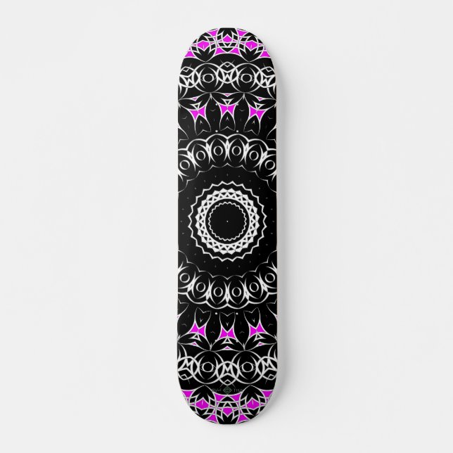 Celtic Tribal Mandala ( Pink ) Skateboard (Front)