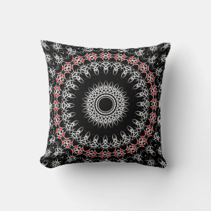 Celtic Tribal Mandala ( Red ) Cushion