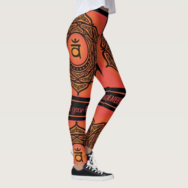 Celtic Tribal Sacral Chakra Leggings (Right)