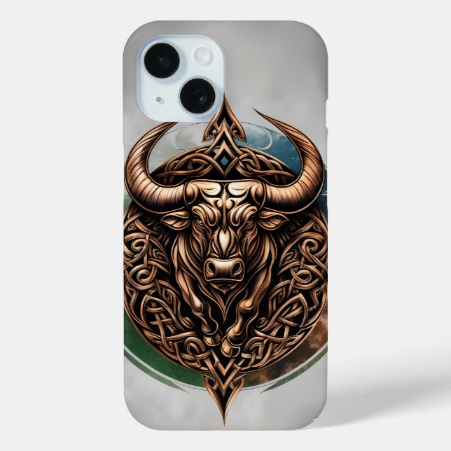 Celtic Tribal Taurus Zodiac Phone Case (Back)