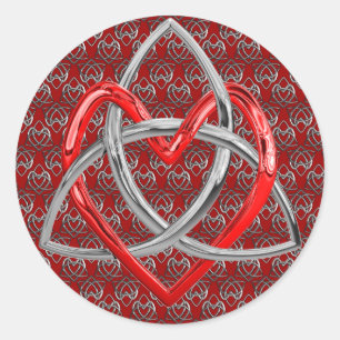 Celtic Trinity Heart Classic Round Sticker