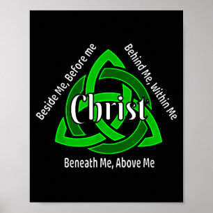Celtic Trinity Kno St Patricks Prayer Christian Poster