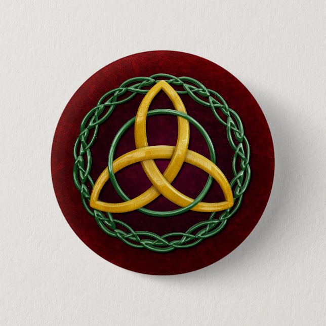 Celtic Trinity Knot 6 Cm Round Badge (Front)