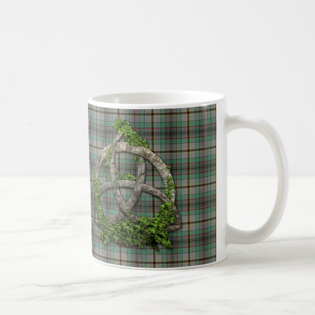 Celtic Trinity Knot And Clan Craig Tartan Coffee Mug (Right)