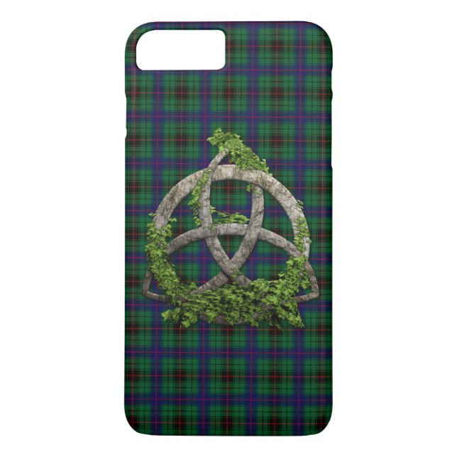Celtic Trinity Knot And Clan Davidson Tartan Case-Mate iPhone Case (Back)