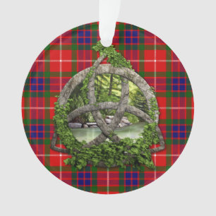 Celtic Trinity Knot And Clan Fraser Tartan Ornament