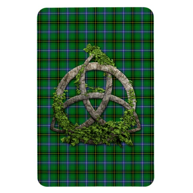 Celtic Trinity Knot And Clan Henderson Tartan Magnet (Vertical)