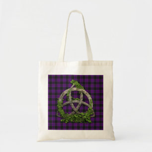 Celtic Trinity Knot And Clan Laird Tartan Tote Bag