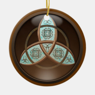 Celtic Trinity Knot Ceramic Tree Decoration